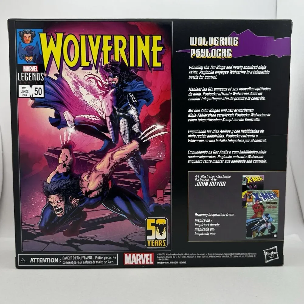 Wolverine & Psylocke Marvel Legends Series 50th Anniversary Action Figure 2-Pack